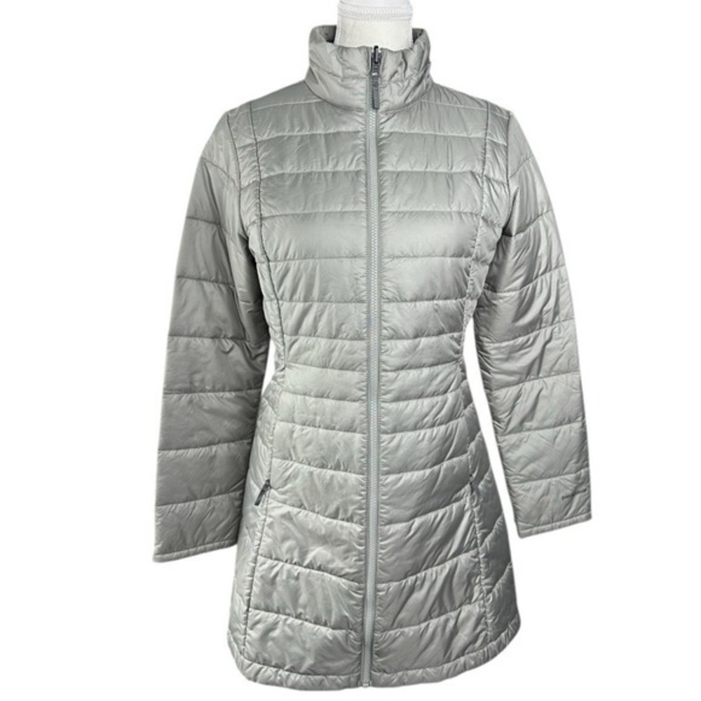 Patagonia Vosque 3-in-1 Parka Base Jacket Salt Gray Quilted Puffer Womens Small